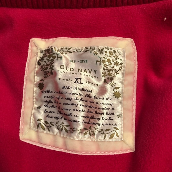 Girls Pink XL Old Navy Puffer Vest - Picture 3 of 6